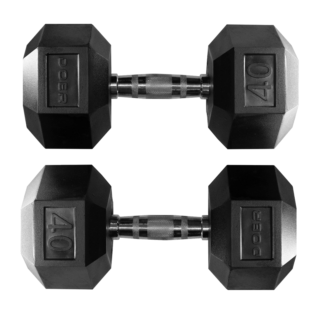 Hex Dumbbells pair 40 lb - Doer Fitness