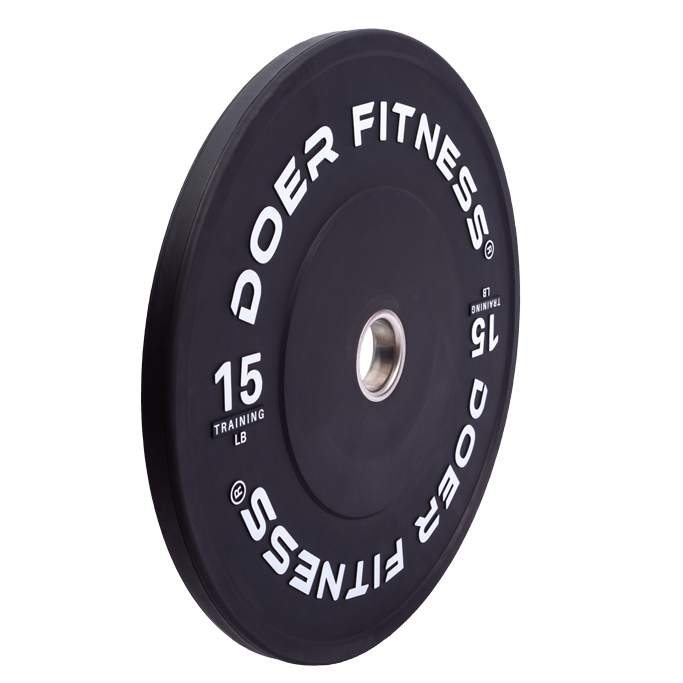 Black Bumper Plates 15 lb (Pair)  Plates - Doer Fitness