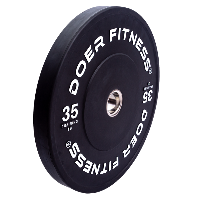 Black Bumper Plates 35 lb (Pair)  Plates - Doer Fitness