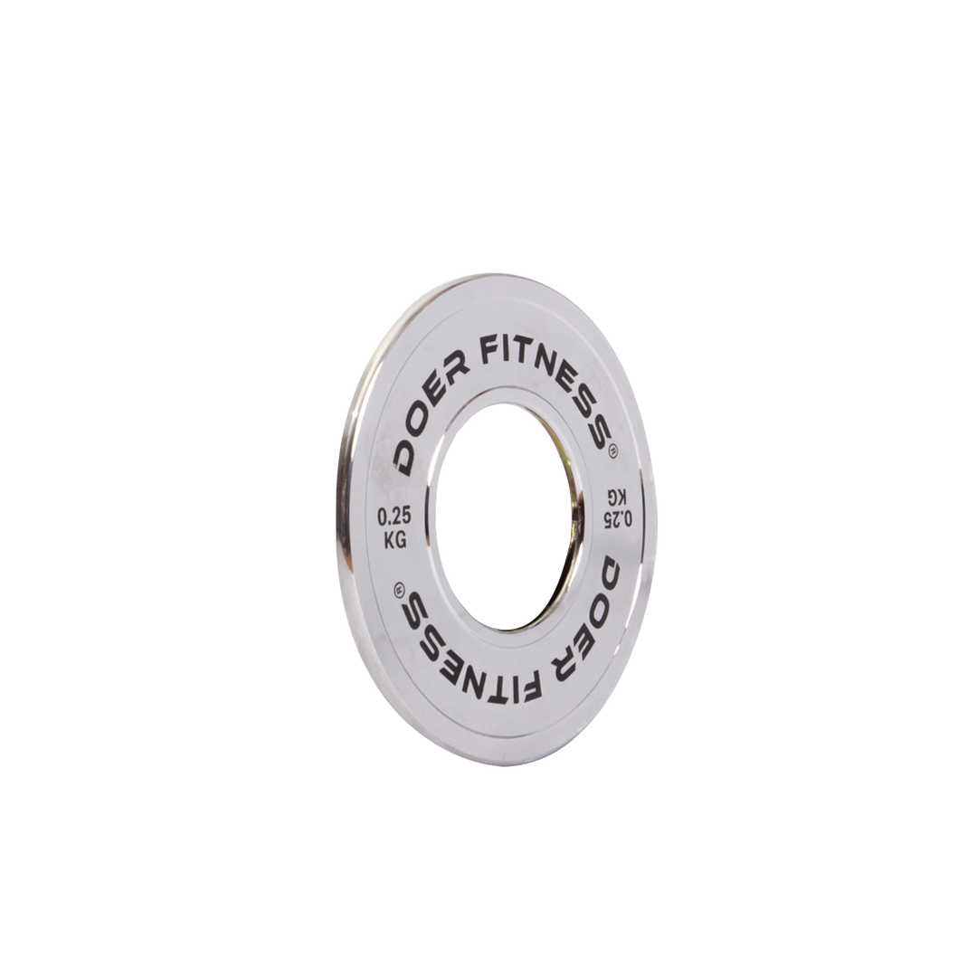 Calibrated Powerlifting Steel Plates 0.25 KG (Pair) - Doer Fitness