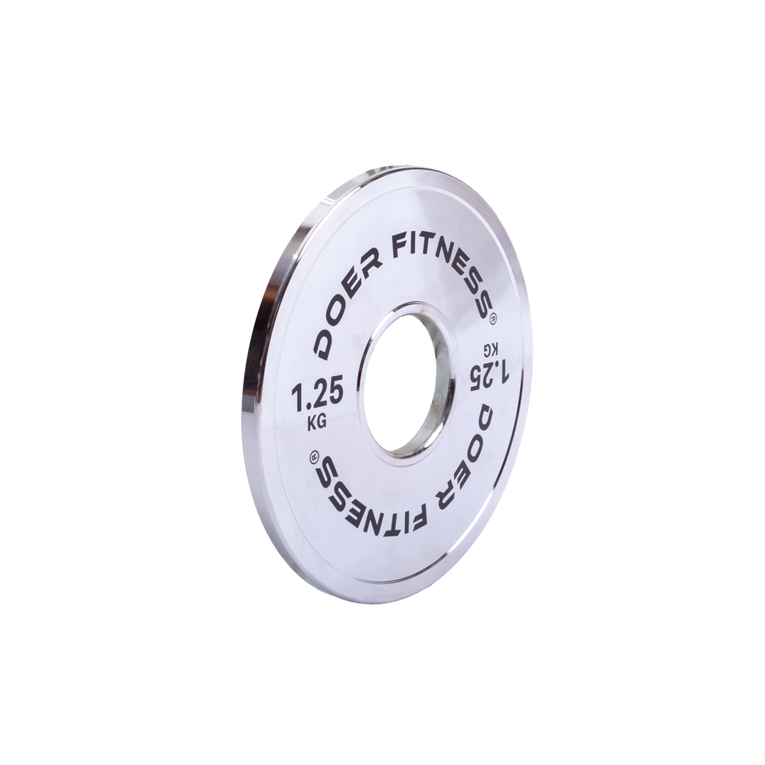Calibrated Powerlifting Steel Plates 1.25 KG (Pair) - Doer Fitness