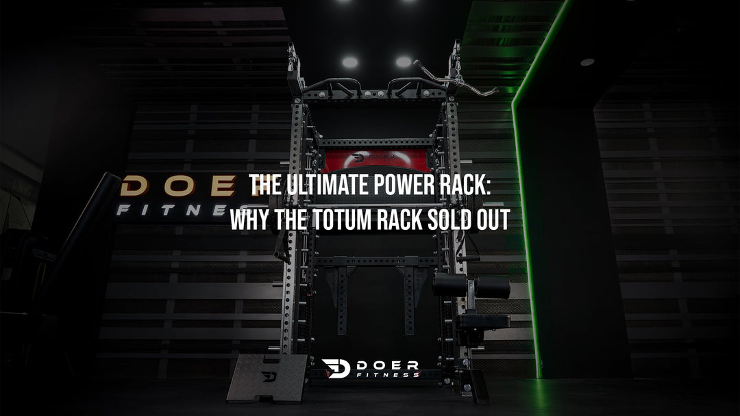 TOTUM Power Rack by Doer Fitness — commercial-grade home gym rack in Costa Rica, Black Series matte finish