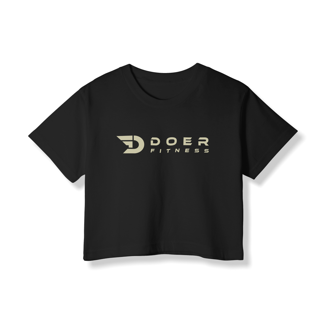 Doer Fitness-Crop Top Black   - Doer Fitness