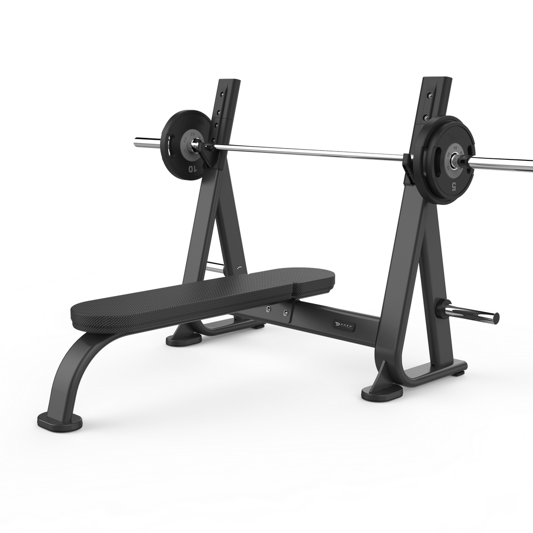 Olympic Flat Bench - Heavy-duty flat bench designed for barbell pressing.