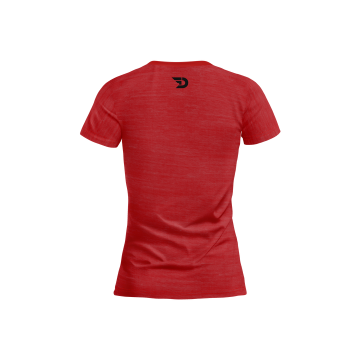 Doer Fitness - T-shirt Woman Red-Black