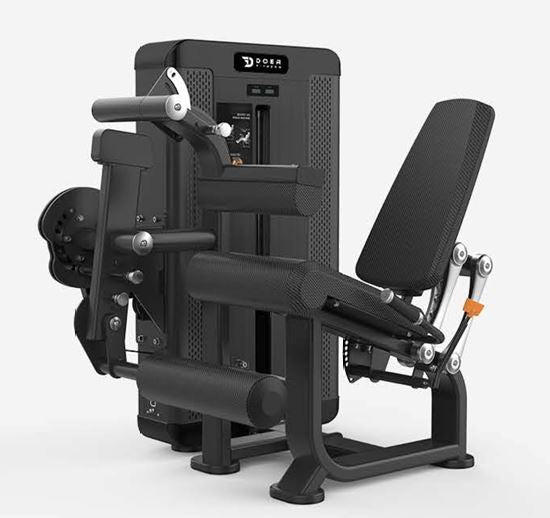 Doer Fitness Black Series Leg Curl and Extension – Dual selectorized lower body machine for quad and hamstring isolation with adjustable seat and rollers