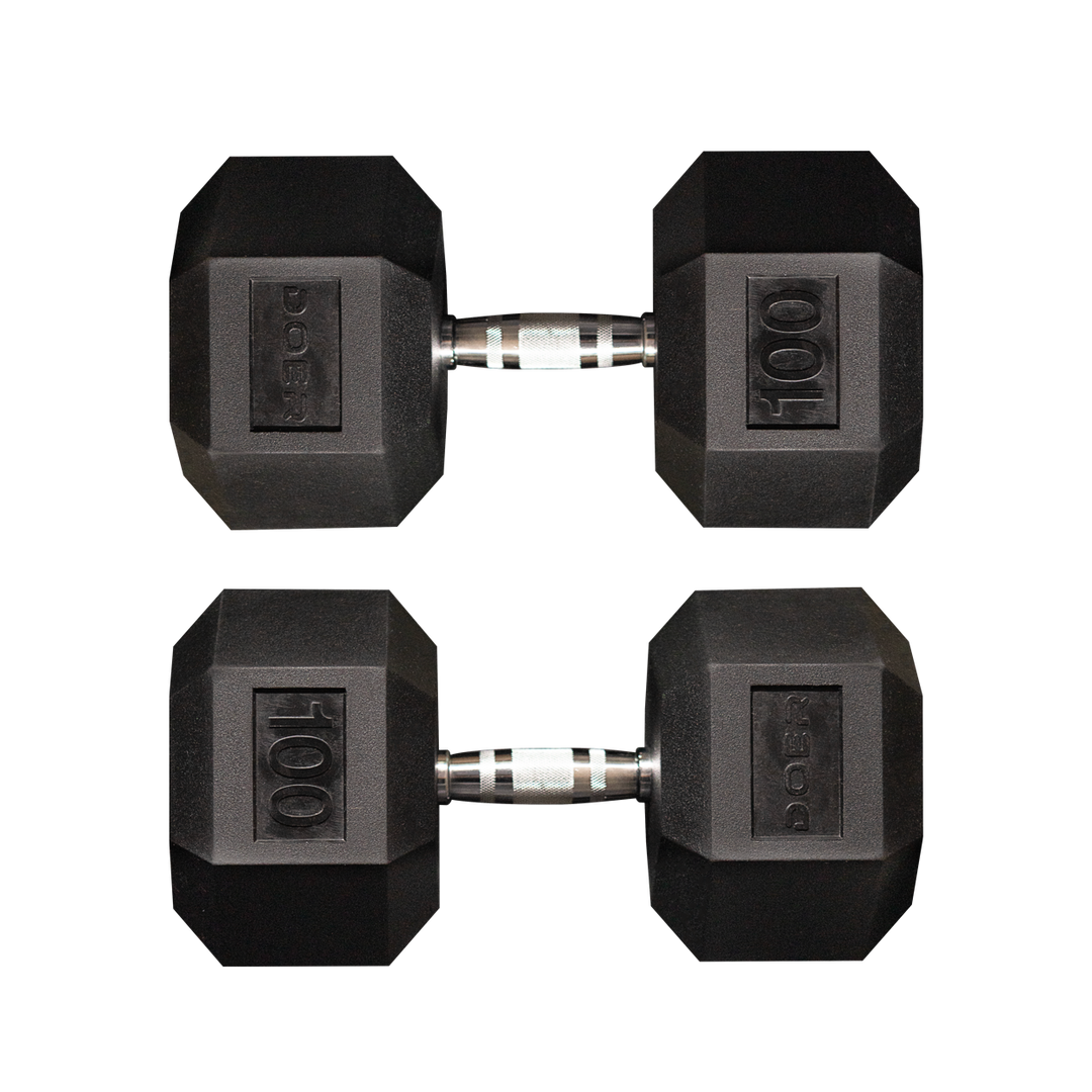 Hex Dumbbells pair 100 lb - Doer Fitness