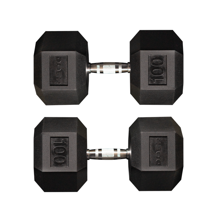 Hex Dumbbells pair 100 lb - Doer Fitness