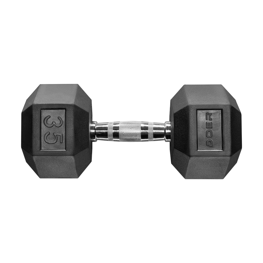 Hex Dumbbells pair 35 lb Weights - Doer Fitness