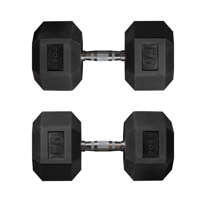 Hex Dumbbells pair 95 lb - Doer Fitness