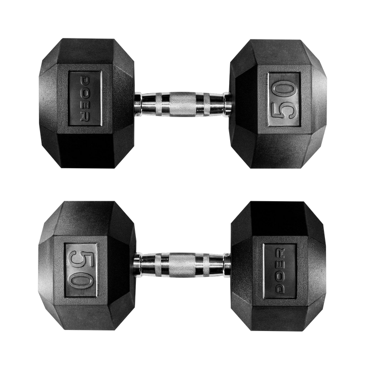 Hex Dumbbells pair 50 lb - Doer Fitness