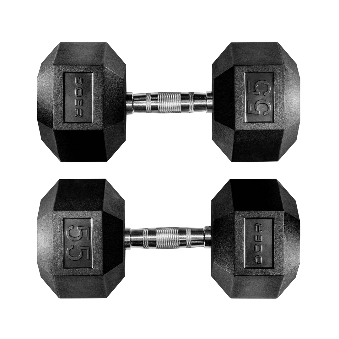 Hex Dumbbells pair 55 lb - Doer Fitness