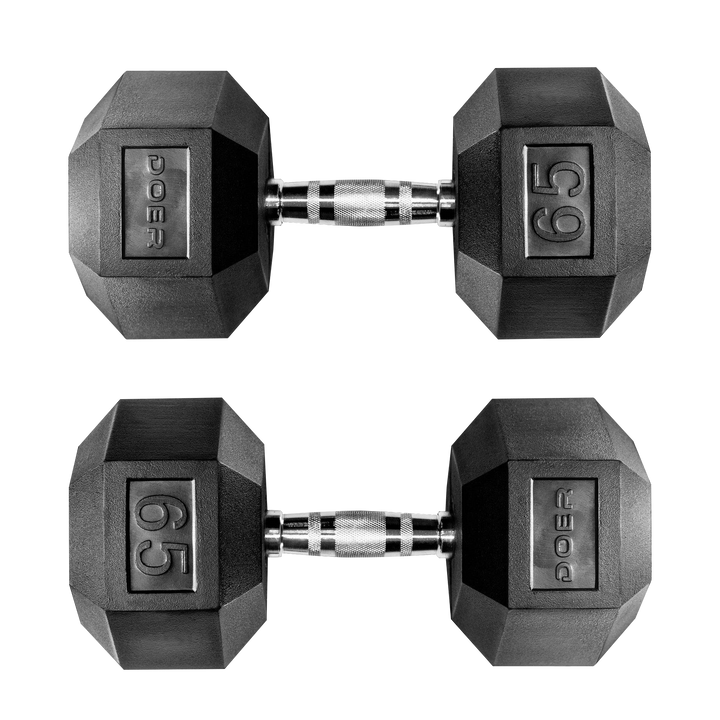 Hex Dumbbells pair 65 lb - Doer Fitness