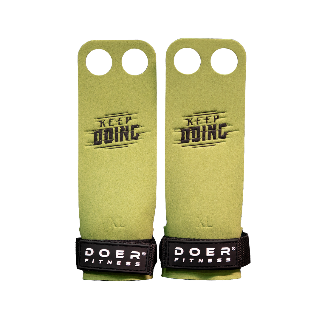 2 HOLES ATHLETE PERFORMANCE LEATHER GRIPS 3.0   - Doer Fitness