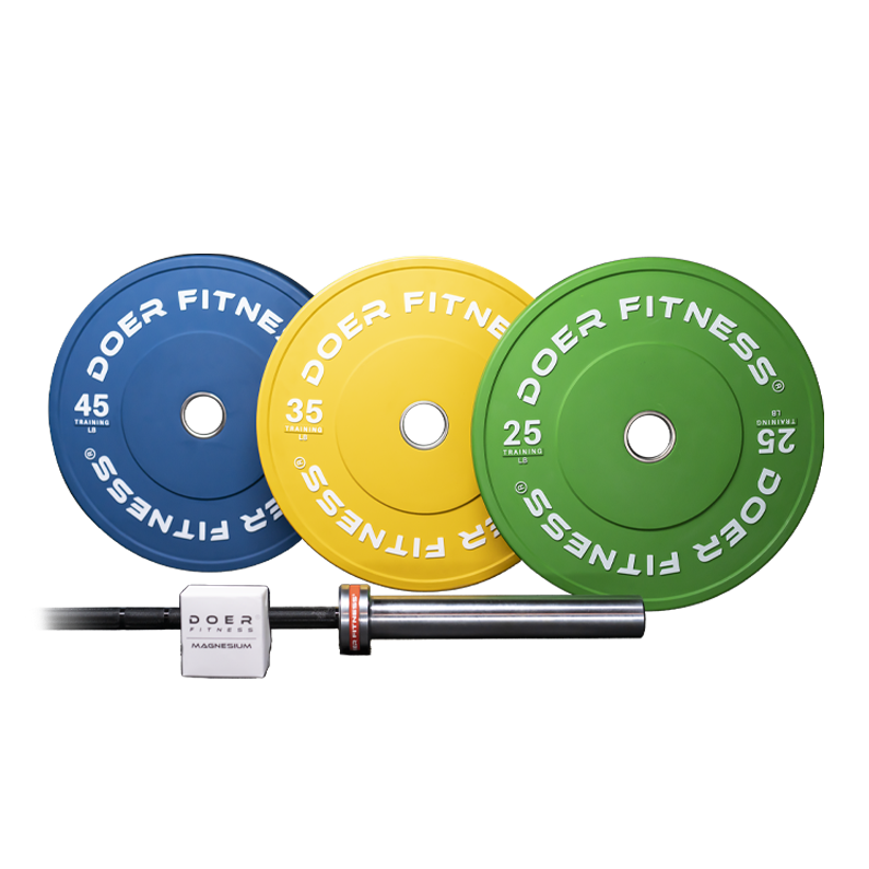 LIFTING PACKAGE 245 lbs "Color Bumper Plates"   - Doer Fitness