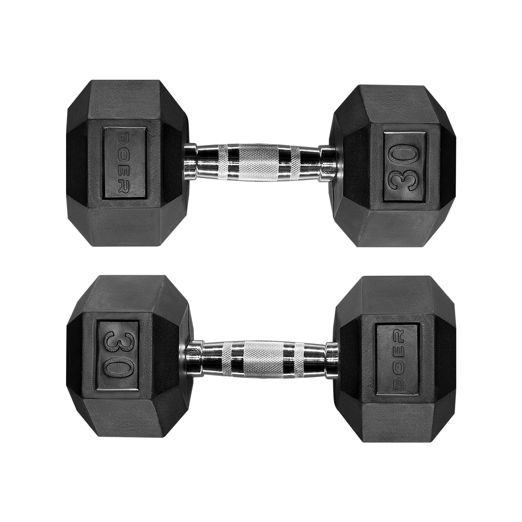 Hex Dumbbells pair 30 lb   - Doer Fitness