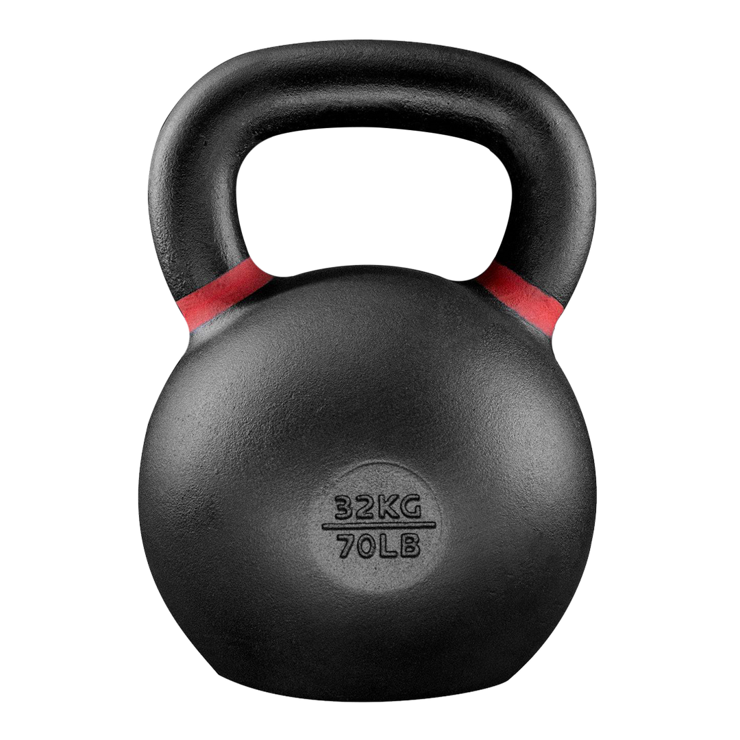 Black Kettlebell 32kg 70lb Doer Fitness
