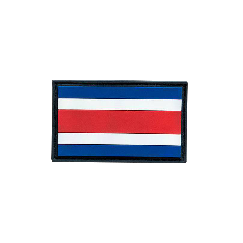 Costa Rica Flag Rubber Patch  patches - Doer Fitness