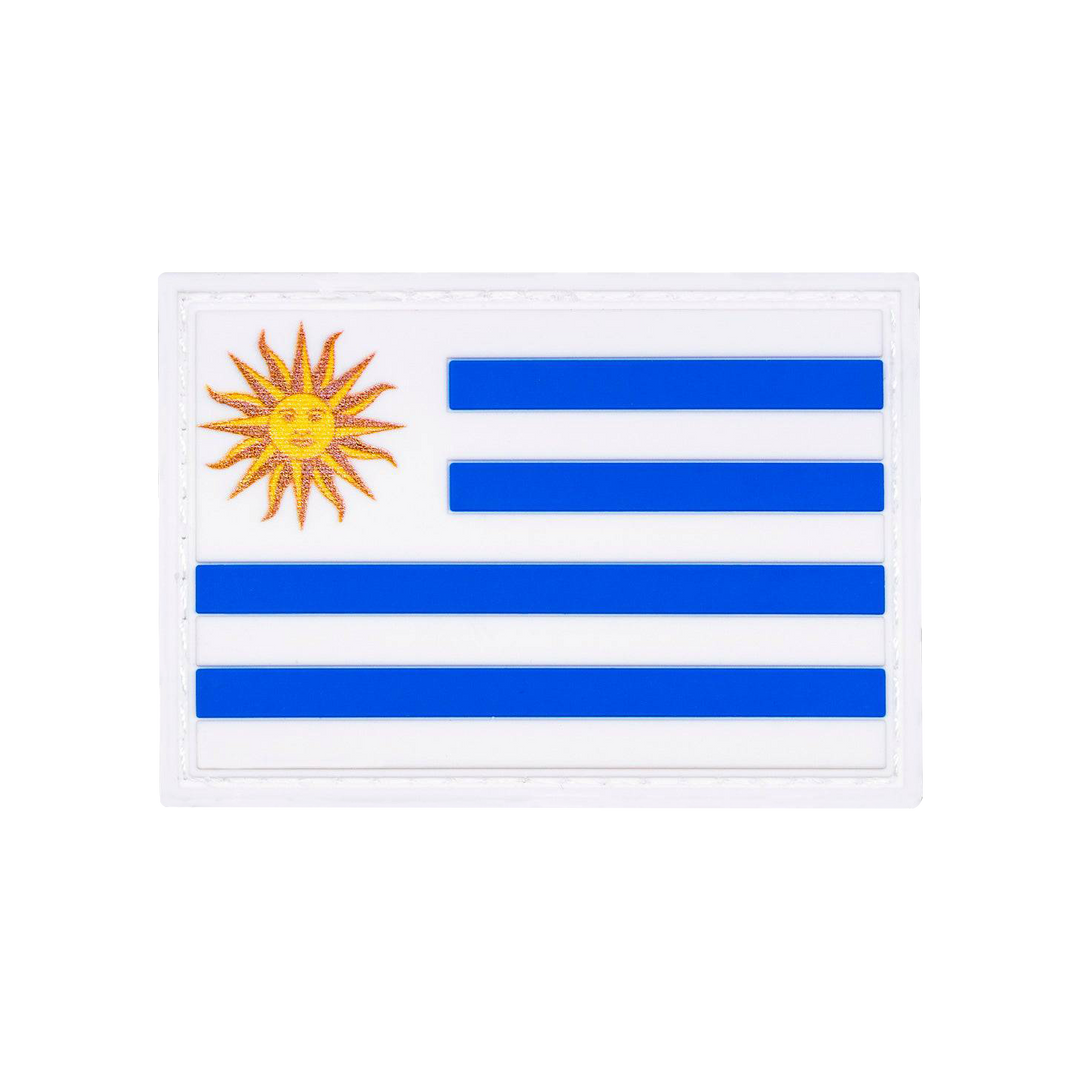 Uruguay  Flag Rubber Patch   - Doer Fitness