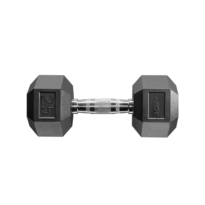 Hex Dumbbells pair 25 lb  Weights - Doer Fitness