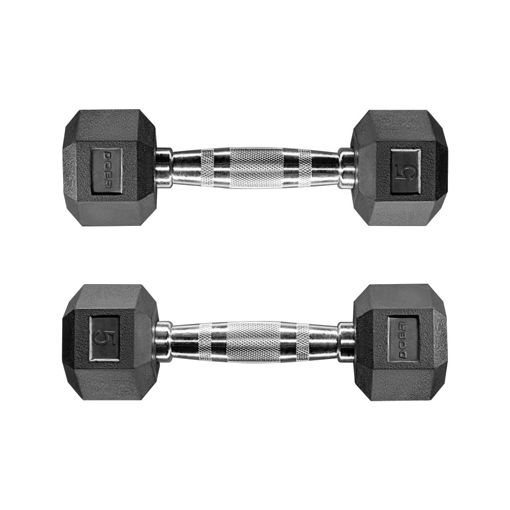 Hex Dumbbells pair 05 lb  Weights - Doer Fitness