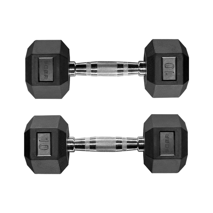 Hex Dumbbells pair 10 lb  Weights - Doer Fitness