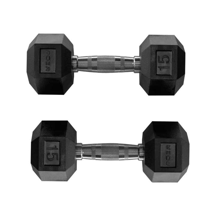 Hex Dumbbells pair 15 lb  Weights - Doer Fitness