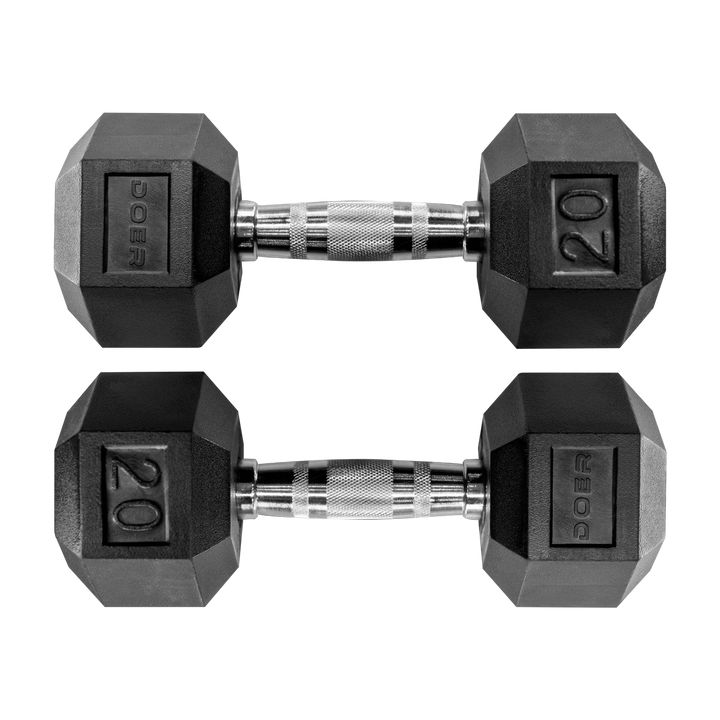 Hex Dumbbells pair 20 lb  Weights - Doer Fitness